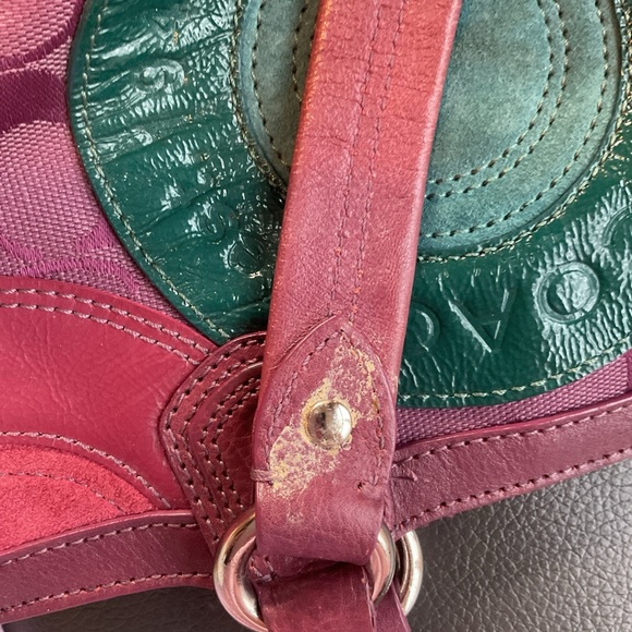 Coach H1093 F15466 - East West Signature Circle Patchwork Berry Jacquard Bag - Picture 11 of 11